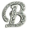 Rhinestone Letter B Pin